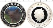 Продать Подарочные монеты Австралия Год свиньи 2007 Серебро