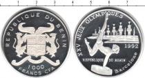 Продать Монеты Бенин 1000 франков 1992 Серебро