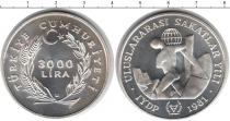 Продать Монеты Турция 3000 лир 1981 Серебро