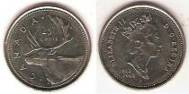Продать Монеты Канада 25 центов 2002 Сталь покрытая никелем