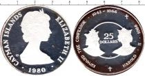 Продать Монеты Каймановы острова 25 долларов 1980 Серебро