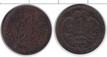 Продать Монеты Австрия 1 грош 1893 Медь