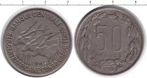 Продать Монеты КФА 50 франков 1961 Медно-никель