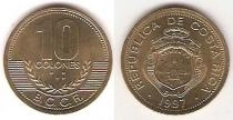 Продать Монеты Коста-Рика 10 колон 1997 Латунь
