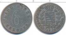 Продать Монеты Саксен-Кобург-Саалфелд 6 крейцеров 1835 Серебро