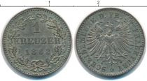 Продать Монеты Франкфурт 1 крейцер 1862 Серебро