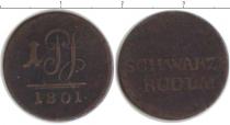 Продать Монеты Шварцбург-Рудольфштадт 1 пфенниг 1801 Медь