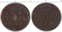 Продать Монеты Бранденбург 1/4 стюбера 1799 Медь