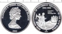 Продать Монеты Теркc и Кайкос 20 крон 1992 Серебро