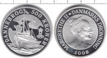 Продать Монеты Дания 500 крон 2008 Серебро