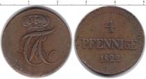 Продать Монеты Анхальт 4 пфеннига 1822 Медь