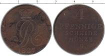 Продать Монеты Брауншвайг-Вольфенбюттель 4 пфеннига 1827 Медь
