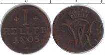 Продать Монеты Германия 1 хеллер 1805 Медь