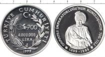 Продать Монеты Турция 4000000 лир 1999 Серебро