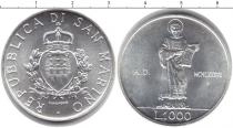 Продать Монеты Сан-Марино 1000 лир 0 Серебро