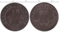 Продать Монеты Французская Гвиана 10 сентим 1818 Медь