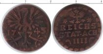 Продать Монеты Ахен 4 хеллера 1743 Медь