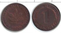 Продать Монеты ГДР 1 пфенниг 1970 Медь