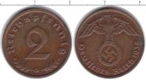 Продать Монеты Третий Рейх 2 пфеннига 1938 Медно-никель
