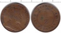 Продать Монеты Кипр 1/2 цента 1908 Медь
