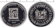 Продать Монеты Суринам 100 гульденов 1996 Серебро