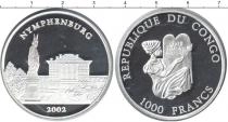Продать Монеты Конго 1000 франков 2002 Серебро