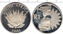 Продать Монеты ЮАР 1 ранд 2001 Серебро