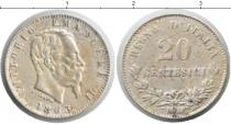 Продать Монеты Италия 20 сентесим 1863 Серебро