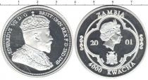 Продать Монеты Замбия 4000 квач 2001 Серебро