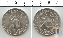 Продать Монеты ФРГ 10 марок 1989 Серебро