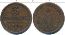 Продать Монеты Италия 3 сентесим 1852 Медь