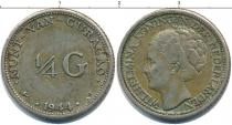 Продать Монеты Нидерланды 1/4 гульдена 1944 Серебро