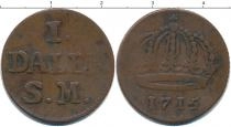 Продать Монеты Дания 1 далер 1715 Медь