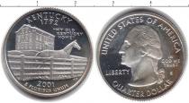Продать Монеты США 25 центов 2001 Серебро