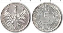 Продать Монеты ФРГ 5 марок 1965 Серебро