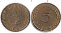 Продать Монеты ФРГ 5 пфеннигов 1967 Медь