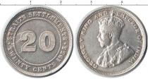 Продать Монеты Стрейтс-Сеттльмент 20 центов 1955 Серебро