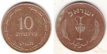 Продать Монеты Израиль 10 прут 1957 Алюминий