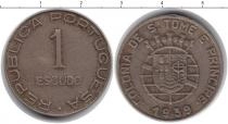 Продать Монеты Сан-Томе и Принсипи 1 эскудо 1939 Медно-никель