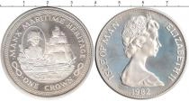 Продать Монеты Остров Мэн 1 крона 1980 Серебро
