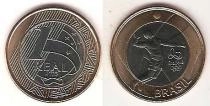 Продать Монеты Бразилия 1 реал 2015 Биметалл
