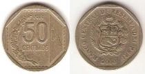 Продать Монеты Перу 50 сентим 2000 Медно-никель