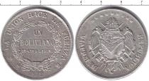 Продать Монеты Боливия 1 боливар 1872 Серебро
