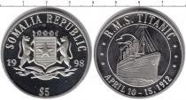 Продать Монеты Сомали 5 долларов 1998 Серебро