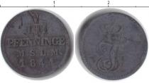 Продать Монеты Германия 3 пфеннига 1844 Медь