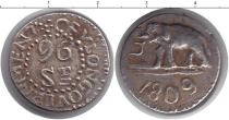 Продать Монеты Цейлон 96 стюверов 1809 Серебро