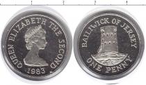 Продать Монеты Остров Джерси 1 пенни 1983 Серебро