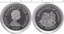Продать Монеты Остров Джерси 2 пенса 1983 Серебро