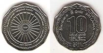 Продать Монеты Шри-Ланка 10 рупий 2011 Сталь покрытая никелем