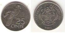 Продать Монеты Сейшелы 25 центов 2000 Медно-никель